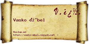 Vasko Ábel névjegykártya